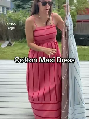 this cotton maxi dress went viral for good reason #dress #maxidress #cottondress #dresses #dealsforyoudays 