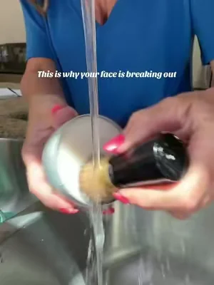You should be cleaning your makeup brushes every week and your makeup sponge every day. @@BK Beauty Brushes##bkbeauty##dealsforyoudays##summerwins