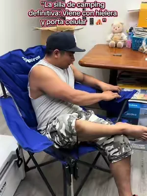 Silla para acampar con porta celular #parati #campingchair #beach #outdoor #campinggear @ABORON @✪MoOrales ✅ @Jenni VR 