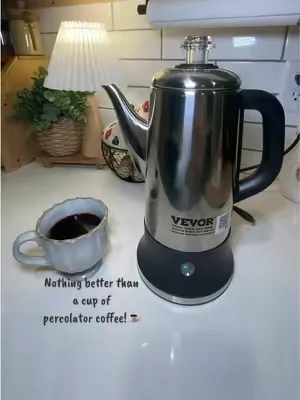 If you love coffee you need a percolator! 10/10 recommend!! @VEVOR Home Store #percolator #percolatorcoffee #percolators #dealsforyoudays #tiktokshopcreatorpicks 