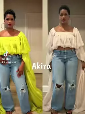This top is ALL THE THINGS and can be worn with just about anything; jeans, pants, shorts or even a skirt. For reference I am 5’3” 36C and am wearing a small and a medium. #akira #dealsforyoudays #fashionover50 #fashiontiktok 