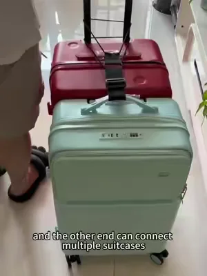No More chaotic luggage!This strap Lets You carry Multiple Bags Like a pro #TravelHacks#LuggageEssentials#TravelMustHave#PackingTips#TravelGear