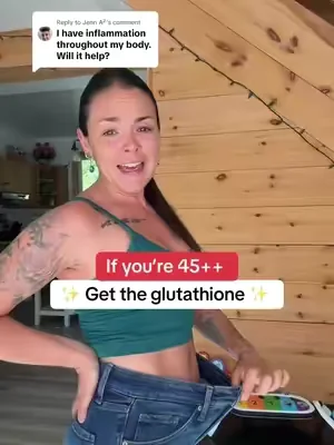 Replying to @Jenn A² most of my clients are aged 45+ dealing with inflammation all over their bodies from living the typical American diet + lifestyle and I will always recommend supplementing with a high quality glutathione to support your body (your cells + liver) in cleansing consistently  Nothing I share is medical advice. Results may vary. And these are my own personal results and sharing what I’ve seen with my clients as well :) #dfyd #dealsforyoudays #glutathione #liposomalglutathione #glutathioneglow 