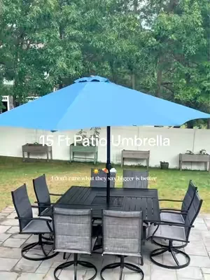 Finally found the shade solution that actually covers the whole patio ☀️ No more chasing tiny patches of shade all afternoon. Perfect for backyard BBQs, pool days, and summer entertaining. #PatioUmbrella #BackyardShade #TikTokShopCreatorPicks 