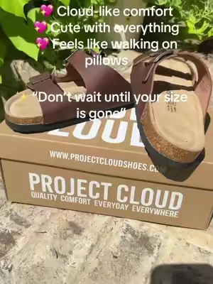 The sandals I keep reaching for all summer 🤎☁️ Comfortable, supportive, and cute enough to wear with literally everything. #ProjectCloudShoes #ComfortableSandals #SummerWins #SummerVibes #DealsForYouDays