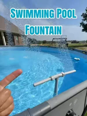 Swimming Pool Fountain. Helps keep your pool water temperature cooler.