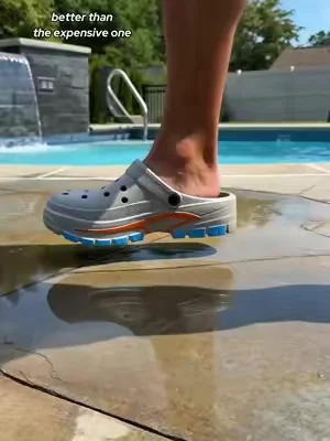 These clogs are completely waterproof and so comfortable for summer. The perfect gift for him! #mensshoes #summerfootwear #fathersdaygift #beachshoes #tiktokmademebuyit