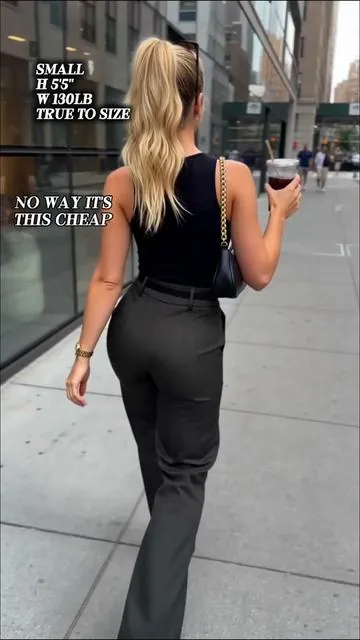 He really told me not to wear these to the office! 😭 The fit of these trousers is actually dangerous though. Run to the flash sale! #workwear #tailoredtrousers #boyfriendpov #officeoutfit #tiktokmademebuyit