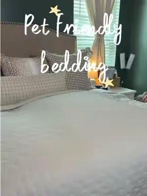 Pet friendly bedding that’s not ugly?! Sign me up. #petfriendlyhome #petfriendlybedding #dealsforyoudays 