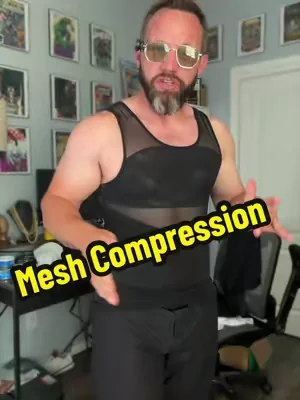 @Nebility MENS mesh compression tank. You should always size down. #tiktokshopcreatorpicks #dealsforyoudays #mensfashion #shapewear 