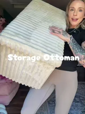 The perfect storage ottoman to put at the end of your bed ✨ #storageottoman #ottoman #dealsforyoudays #summerwins 