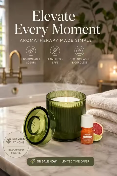 There’s something about walking into a bathroom that smells like a luxury spa. This gives you that cozy candle glow without an open flame, plus you can customize the scent with essential oil blends depending on your mood. Relaxing at the end of the day, getting ready in the morning, or turning an ordinary bath into a little self-care ritual. The marble countertops, fluffy towels, and pretty decor are nice, but honestly it’s the scent that makes a room feel expensive. Such a simple way to make your home feel a little more put together. #DealsForYouDays #TikTokShopCreatorPicks #homedecor #SelfCare #bathroomdecor