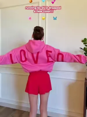 PINK LOVED IS HERE!!!💕  Wearing a size small for reference :) #christianhoodie #christiantiktok #glohoodie #dealsforyoudays #christianapparel 