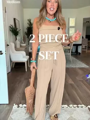 One outfit for vacation, dinner, bridal showers & summer events! 🤍 This strapless jumpsuit is lightweight, flattering, comfortable, and so easy to style. Perfect for women over 40 & 50 who want to look put together without overthinking an outfit. @PrettyGarden #dealsforyoudays #summeroutfit #vacationoutfit #womenover50 #fashionover40 