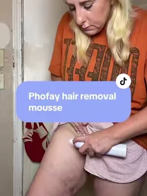 This Phofay Hair Removal Mousse might be the reason I finally stop shaving 👀 No razor bumps, no cuts, and my skin feels so soft after using it. Sensitive skin girlies are going to LOVE this  #Phofay #tiktokmademebuyit #hairremovalmusthave #SummerBeauty #tiktokshopcreatorpicks