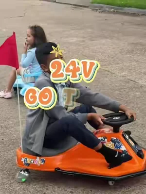 Perfect ride for kids!! 24V goes a fast speed & comes with a seatbelt!! #gokart #kidstoys #giftideasforkids #wigglecar 