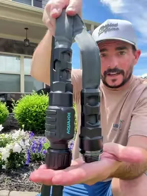 Upgrade your garden game with the AquaJoe FiberJacket garden hose 💦 Built with abrasion-resistant durability to handle everyday yard work without the hassle. 🌱 #aquajoe #gardenhose #waterhose #yardwork #dealsforyoudays