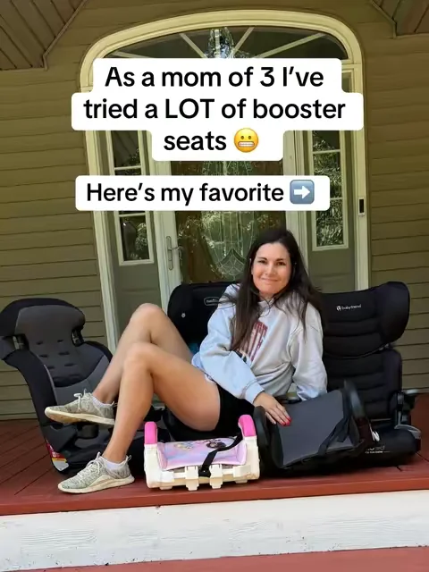 With 3 kids who ride in multiple cars we’ve tried a LOT of booster seats 👀 and this one from @Baby Trend is the best bang for your buck imo, especially if you plan on flying or traveling!  #carseat #boosterseat #carseatsafety #travelingwithkids #babytrend 