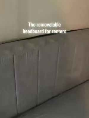 So much better than having to repaint these walls. I wish I would have known about this headboard first #renterfriendly #headboard #bedroommakeover #tiktokshopdealsforyoudays 