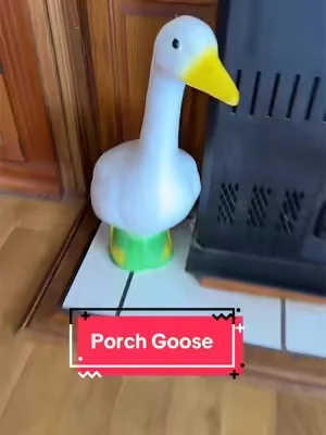 My porch goose is dressed for the season and stealing the show! 🪿💕 Whether you’re decorating for summer, holidays, or just adding a little personality to your porch, a porch goose always brings smiles and compliments. Who else loves changing their goose’s outfits? 😊 #PorchGoose #GooseDecor #PorchDecor #FrontPorchDecor #SeasonalDecor 