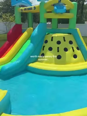 Best purchase of the summer! 😳 #waterslide #dealsforyoudays #summermusthaves 