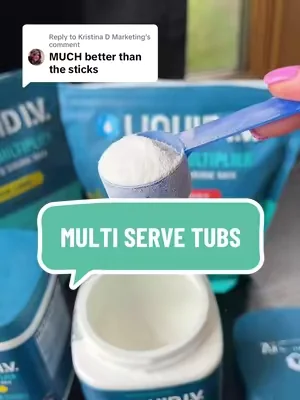 Replying to @Kristina D Marketing these multi serve tubs are new and they’re already selling out fast 🔥 @Liquid I.V. #dealsforyoudays #electrolytes #hydration 