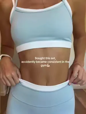 The material is 11/10 🩵✨ #DealsForYouDays #summerwins #tiktokshopcreatorpicks #activewear #matchingset 