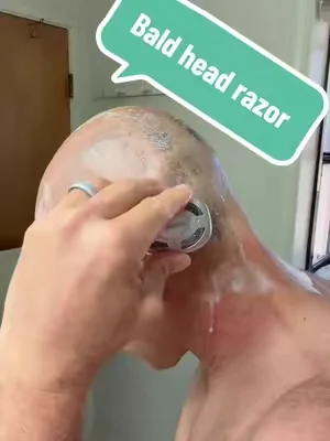 Low stock! Snipeace bald head, razor #Bald #HeadShave #ShaveHead 