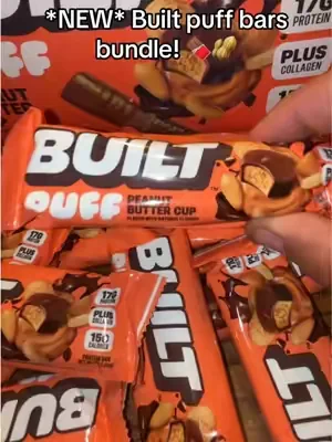 BUILT PEANUT BUTTER CUP PUFF BARS FLASH SALE ‼️ #built #builtpuffbars #builtproteinbar #proteinbar #dealsforyoudays 