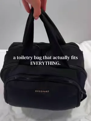 so impressed with how much she holds!!! #bagsmart #bagsmarttoiletrybag  #toiletrybag #makeupbag  #travelbag 