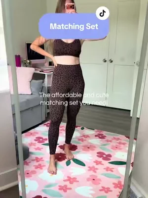 Wild print, flattering fit, and made to move with you 🐆✨ This leopard print two-piece set is the perfect mix of comfy and confident! #DealsForYouDays #SummerWins #TikTokShopFinds #WorkoutStyle #OOTD 