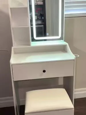 El vanity perfecto para espacios pequeños 🥰#tiktokshop #vanity #paratiiiiiiiiiiiiiiiiiiiiiiiiiiiiiii #foryourpage #tiktokshop 