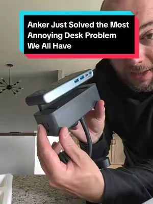 Tangled cables, floor power strips, and never enough outlets — Anker took every desk frustration and fixed it with one clean, clamp-on power strip that keeps all your power right at desk level where it belongs. Clean setup, easy access, and that Anker reliability you can always count on. Your desk will never look the same.  #Anker #PowerStrip #DeskSetup #TechTok #CableManagement 