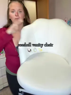 the cute white aesthetic your teens been asking for 💅 #vanitychair #whitechair #vanitysetup #dealsforyoudays 