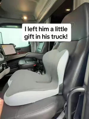 Leaving this truck driver a lower back support seat cushion #BackPain #SeatCushion ##TruckDriver #RoadTrip #Car