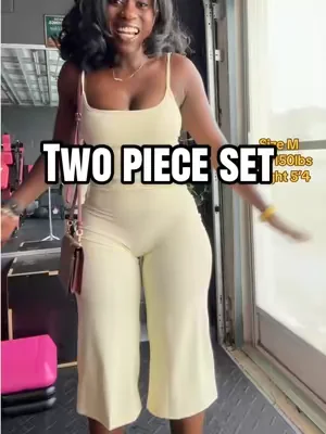 Such a cute throw on and go two piece set  #twopieceset #matchingset #caprisleggings #dealsforyoudays #summeroutfits 