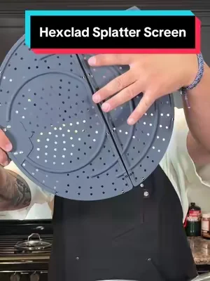 Weird to say, but this is the most advanced splatter screen I’ve seen 😅 #hexclad #splatterscreen #kitchengadgets #summerwins #dealsforyoudays 