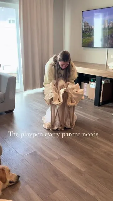 The collapsible playpen every parent needs! The size I’m showing is a 50x50! Perfect the outdoors as well!:). #babyplaypen #playpen #momlife #dealsforyoudays 