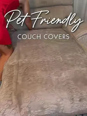 The prettiest pet friendly couch cover 🤩✨🤌 #couchcovers #petfriendlyhome #dealsforyoudays 