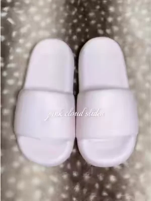 these slides are so comfortable!! #slides #mellow #pinkaesthetic #slippers #houseshoes 