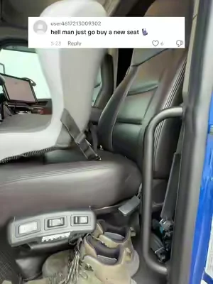 New seats are super expensive. The seat cushion isn’t! #Question #LowerBack #BackPain #LumbarSupport #TruckDriver