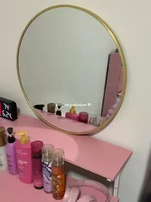 Decorating little by little and loving how this is coming together ✨ @Sweetcrispy Plus  #goldmirror #dealsforyoudays #mirror #vanitymirror #bathroommirror 