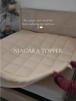 The sleep upgrade I recommend to everyone! @Niagara #niagarasleepsolution #mattresstopper 