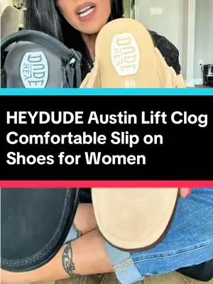 HEYDUDE Austin Lift Clog - Comfortable Slip on Shoes for Women #TiktokShopCreatorPicks #heydudesuperbrandday 