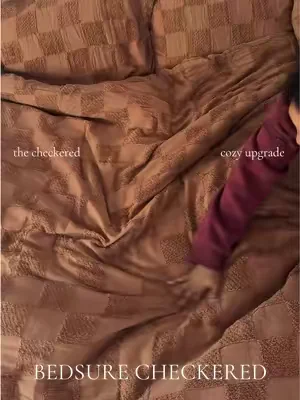 obsessed is an understatement ✨ #checkeredbedding #bedding #comforterset #moodybedding #bedsure  