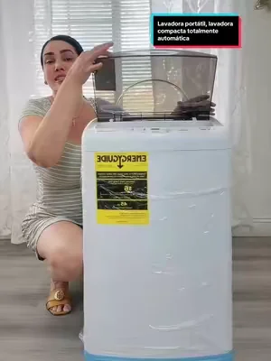 Lavadora portátil, lavadora compacta totalmente automática de 7,7 libras, tambor de acero inoxidable, 10 ciclos de lavado, detección de equilibrio automático, pantalla LED; minilavadora para el hogar, apartamentos y residencias estudiantiles.#tiktokshopcreatorpicks #dealsforyoudays #lavadora #lavadoraportatil #laundry 