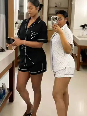 So cute 🤭🖤🤍
#pajamaset #pajamas #pjs  #fyp #tiktokshop #tiktokshopfinds 