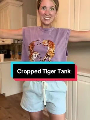 This top is screaming my name! I love it! #womentop #croptop #dealsforyoudays #tiger #womensfashion 