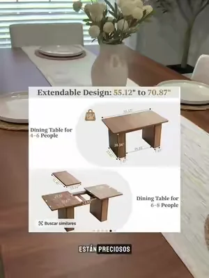 Respuesta a @Marie’s Finds hermosa mesa de comedor de madera diseño moderno #table#diningtable #tiktokshopcreatorpick #dealsforyoudays #summerwins @GiratreeFurniture 