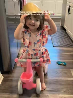 fun little ride-on for toddlers 💗 @Umatoll shop  #balancebike #babybike #pinkbike #toddlerlife #dealsforyoudays 